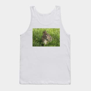 Bunny Rabbit shot closeup in the green grass Tank Top